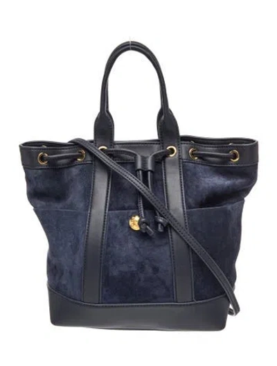 Pre-owned Veronica Beard Suede Bucket Bag In Neutrals