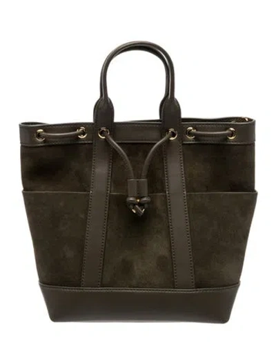 Pre-owned Veronica Beard Suede Bucket Bag W/ Tags In Green