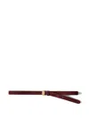 Veronica Beard Suede Buckled Belt In Burgundy