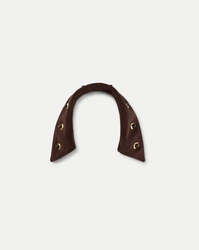 Veronica Beard Suede Cabochon Collar In Espresso