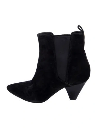 Pre-owned Veronica Beard Suede Chelsea Boots In Black