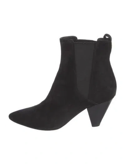 Pre-owned Veronica Beard Suede Chelsea Boots In Black