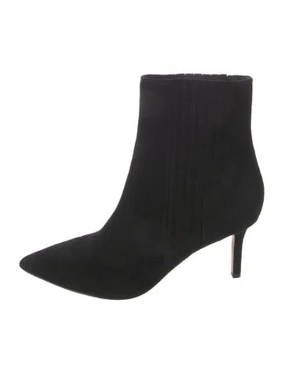 Pre-owned Veronica Beard Suede Chelsea Boots In Black