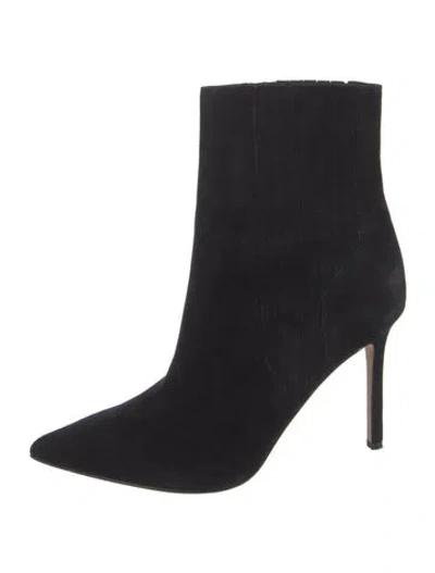 Pre-owned Veronica Beard Suede Chelsea Boots In Black