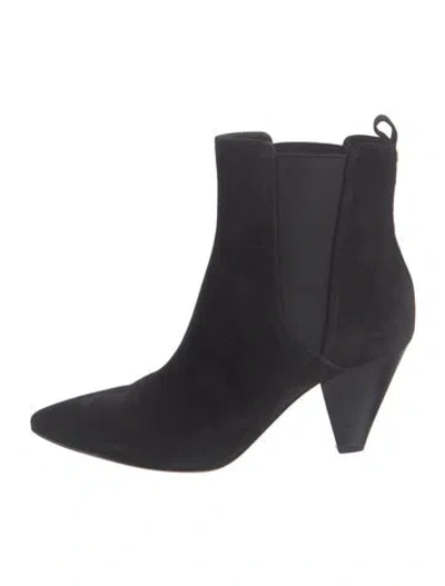 Pre-owned Veronica Beard Suede Chelsea Boots In Black