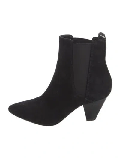 Pre-owned Veronica Beard Suede Chelsea Boots In Black