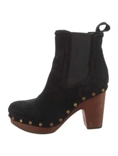 Pre-owned Veronica Beard Suede Chelsea Boots In Black