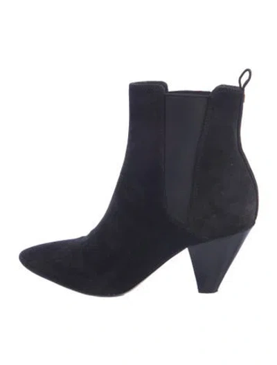Pre-owned Veronica Beard Suede Chelsea Boots In Blue