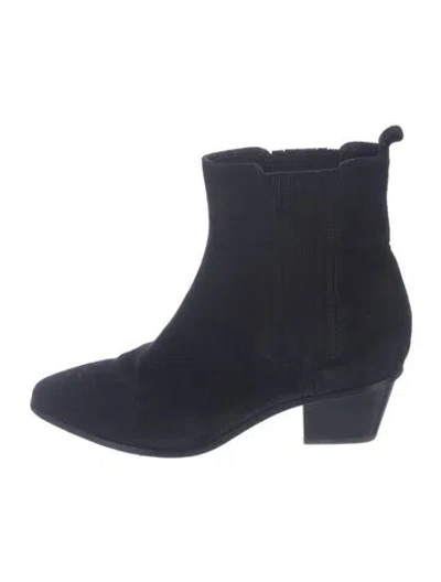Pre-owned Veronica Beard Suede Chelsea Boots In Blue