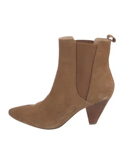 Pre-owned Veronica Beard Suede Chelsea Boots In Brown