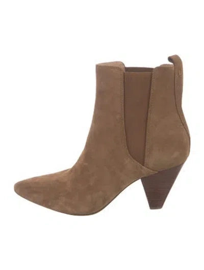 Pre-owned Veronica Beard Suede Chelsea Boots In Brown