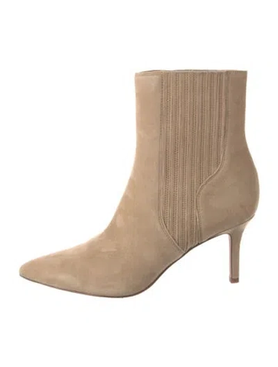 Pre-owned Veronica Beard Suede Chelsea Boots In Neutrals