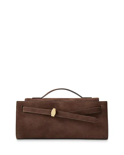 Veronica Beard Suede Clutch In Blue