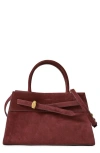 Veronica Beard Suede Dash Bag In Brown
