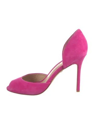 Pre-owned Veronica Beard Suede D'orsay Pumps In Pink
