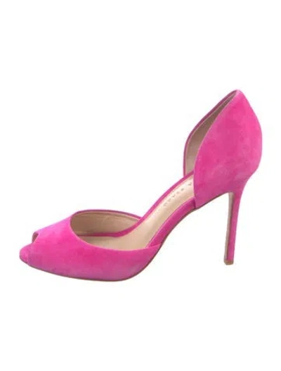 Pre-owned Veronica Beard Suede D'orsay Pumps In Pink