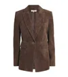 Veronica Beard Suede Duane Dickey Blazer In Brown