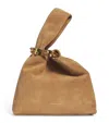 Veronica Beard Suede Embellished Swing Clutch Bag In Brown