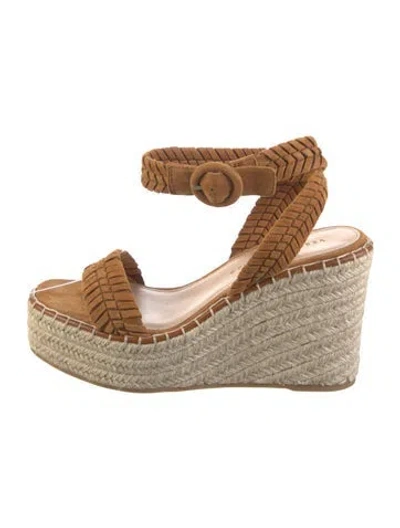 Pre-owned Veronica Beard Suede Espadrilles In Brown