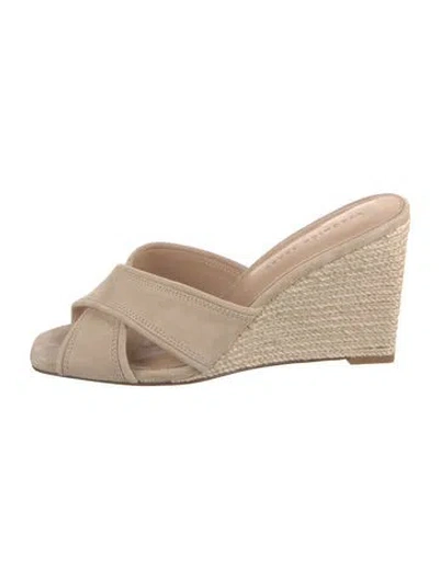 Pre-owned Veronica Beard Suede Espadrilles In Neutral