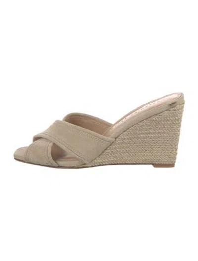 Pre-owned Veronica Beard Suede Espadrilles In Neutral