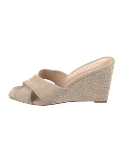 Pre-owned Veronica Beard Suede Espadrilles In Neutral