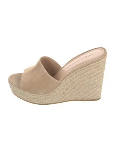 Pre-owned Veronica Beard Suede Espadrilles In Neutral