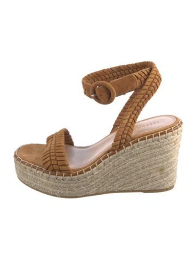 Pre-owned Veronica Beard Suede Espadrilles In Neutral