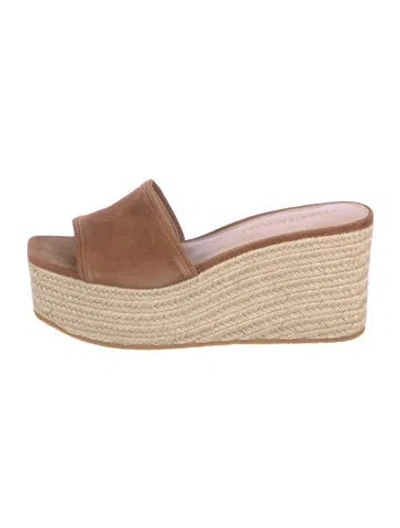 Pre-owned Veronica Beard Suede Espadrilles In Neutral