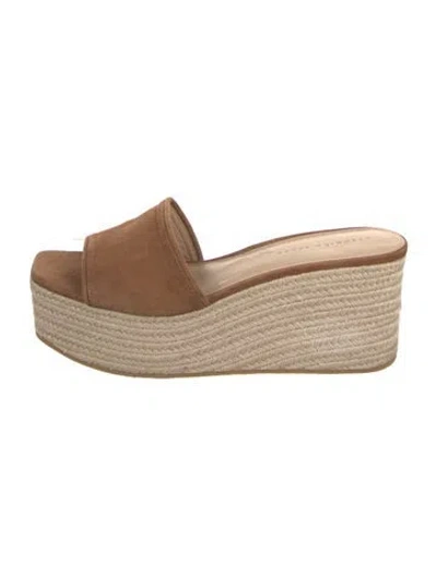 Pre-owned Veronica Beard Suede Espadrilles In Neutrals