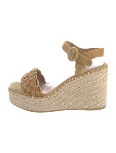 Pre-owned Veronica Beard Suede Espadrilles In Neutrals