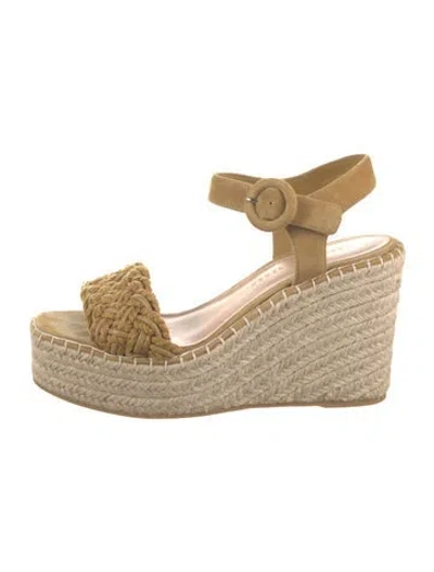 Pre-owned Veronica Beard Suede Espadrilles In Neutrals