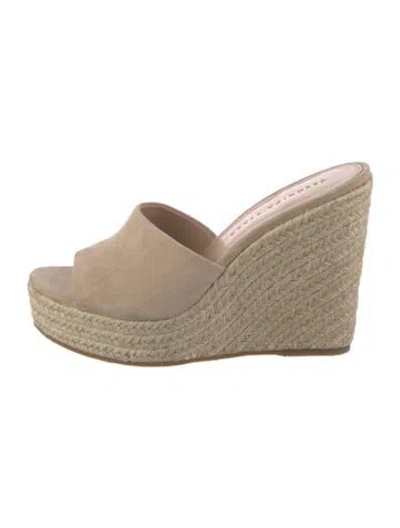 Pre-owned Veronica Beard Suede Espadrilles In Neutrals