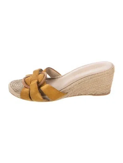Pre-owned Veronica Beard Suede Espadrilles In Yellow