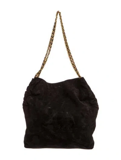 Pre-owned Veronica Beard Suede Evening Bag In Black