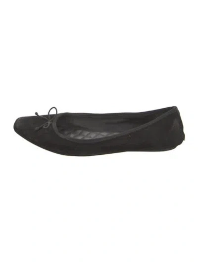 Pre-owned Veronica Beard Suede Flats In Black