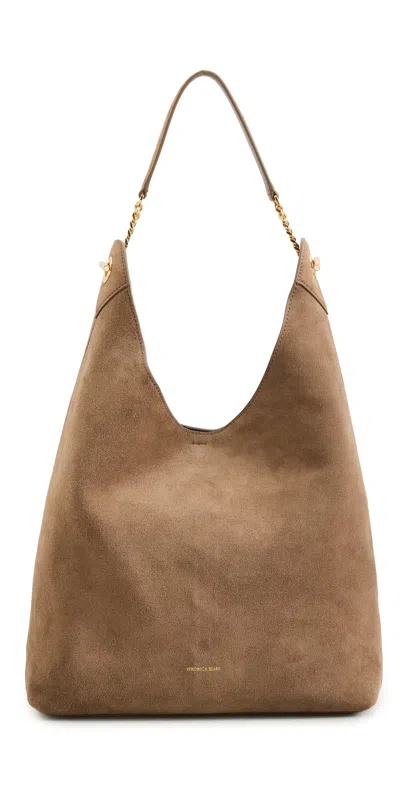 Veronica Beard Suede Jour Bag Bark In Brown