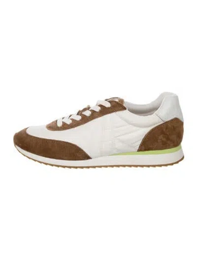 Pre-owned Veronica Beard Suede Leather Trim Embellishment Athletic Sneakers In Multicolor