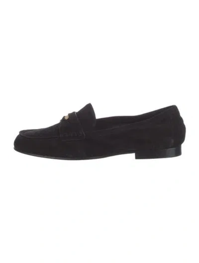 Pre-owned Veronica Beard Suede Loafers In Black