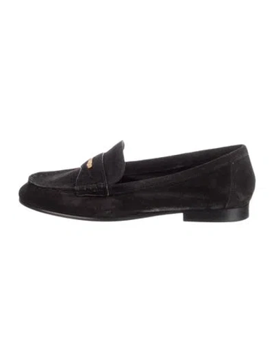 Pre-owned Veronica Beard Suede Loafers In Black
