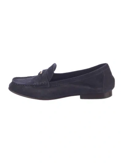 Pre-owned Veronica Beard Suede Loafers In Blue