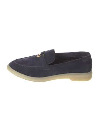 Pre-owned Veronica Beard Suede Loafers In Blue