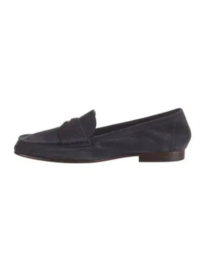 Pre-owned Veronica Beard Suede Loafers In Blue
