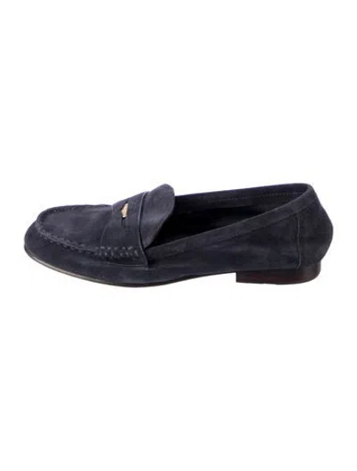 Pre-owned Veronica Beard Suede Loafers In Blue