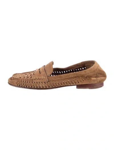 Pre-owned Veronica Beard Suede Loafers In Brown