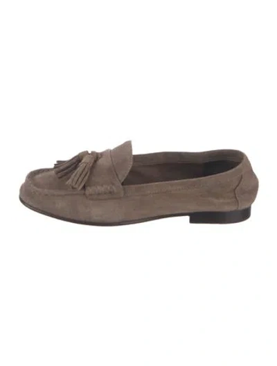 Pre-owned Veronica Beard Suede Loafers In Brown