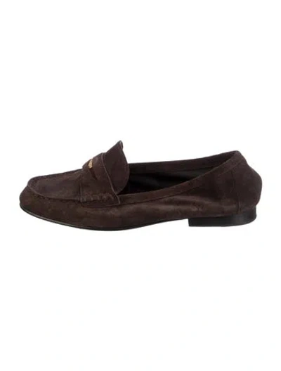 Pre-owned Veronica Beard Suede Loafers In Brown