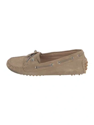 Pre-owned Veronica Beard Suede Loafers In Neutral