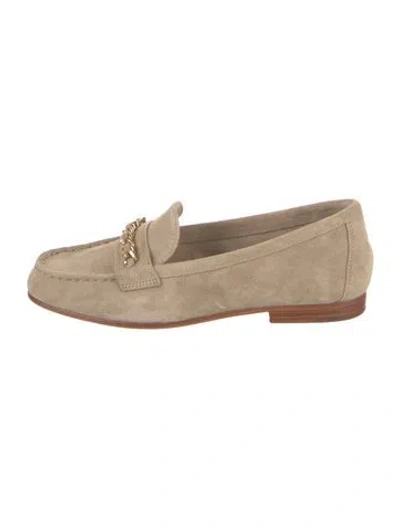 Pre-owned Veronica Beard Suede Loafers In Neutral