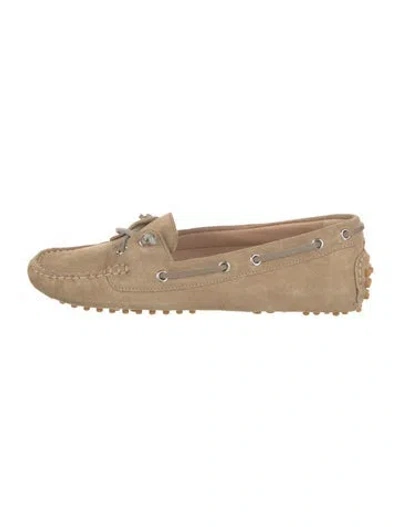Pre-owned Veronica Beard Suede Loafers In Neutrals